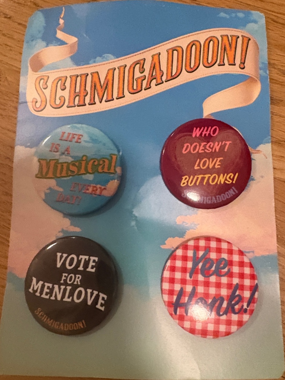Schmigadoon! Tony Awards Button Pin Set - bonus playbills